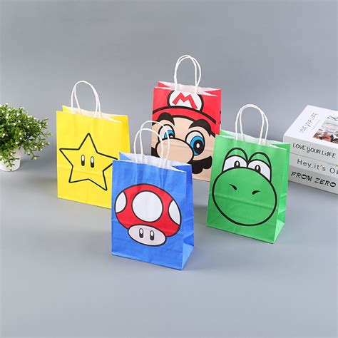 Green & Red Super Mario Brothers™ Bolsa de papel kraft.